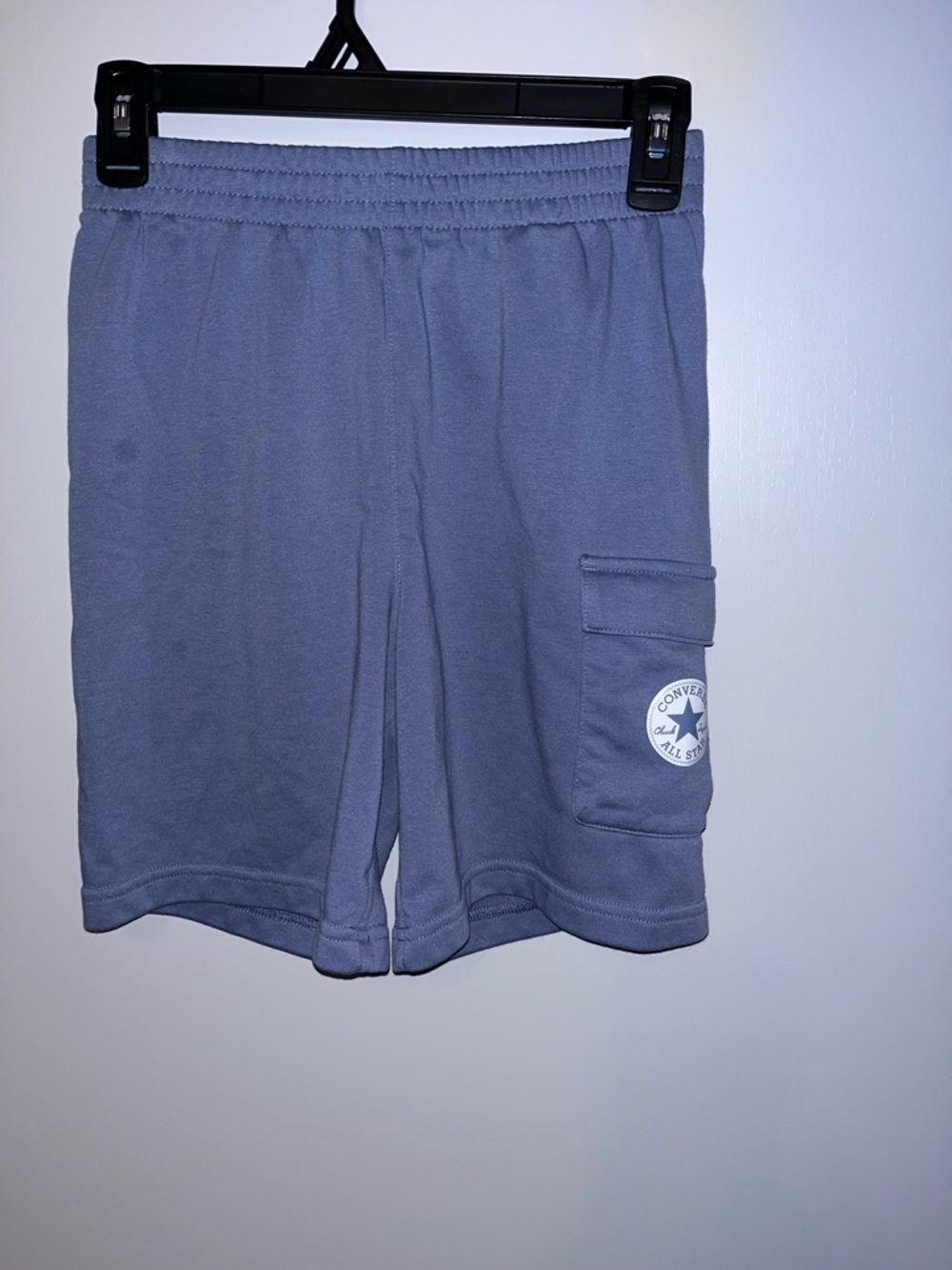 Converse Boys Slate Gray Cargo Shorts with Patch Logo